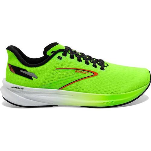 BROOKS Herren Laufschuhe Hyperion, Größe 46 in Green Gecko/Red Orange/White