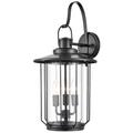 Millennium Lighting Belvoir 3 Light Outdoor Wall Sconce Powder Coat Black