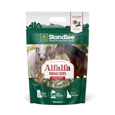 Standlee Premium Products Forage Alfalfa Forage Bites Star Anise Flavored Horse Treats, 5 lbs.