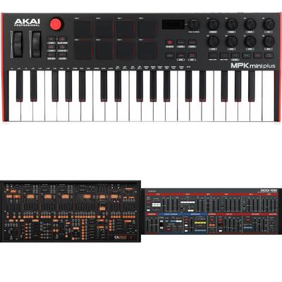 Akai Professional MPK Mini Plus 37-key Keyboard Controller and Synthesizer Plug-ins Bundle