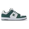 Sneaker DC SHOES "Manteca", Gr. 13(47), grün (weiß, schwarz olive), Obermaterial: Leder (Kuh) / Futter: Textil / Außensohle: Gummi, Schuhe