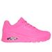Skechers Women's Uno - Stand on Air Sneaker | Size 7.0 | Hot Pink | Textile/Synthetic