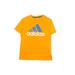 Adidas Active T-Shirt: Orange Solid Sporting & Activewear - Kids Boy's Size Medium