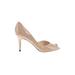 Unisa Heels: Slip On Stilleto Classic Tan Solid Shoes - Women's Size 10 - Round Toe