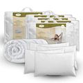 KING SIZE DUVET & 4 DELUXE PILLOWS - KING 10.5 TOG QUILT & 4 SUPERFIRM PILLOWS