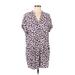H&M Casual Dress - Shift V Neck Short sleeves: Purple Dresses - Women's Size 10