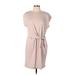 Nine West Casual Dress - Wrap: Pink Marled Dresses - Women's Size Large