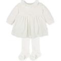 Tutto Piccolo Baby Girls Cream Dress & Tights - 9 Months