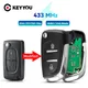 EllYYOU-Clé Télécommande à 2/3 lèvent pour Voiture KIT Partner CE0536 307 308 407 408 3008