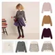 Bp 2023 AW New Wool Children's Knitted Cardigan Cherry Jacquard Sweater Girls Round Neck Long Sleeve