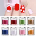 PinPai Fuzzy Flocking Velvet Powder Black White Red Nail Glitter Powder Nail Art Dust Glitter