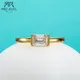 AnuJewel 1 Carat Emerald Cut D Color Moissanite Ring 925 Sterling Silver Engagement Wedding Rings