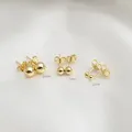 14K Gold Filled Tiny Ball Studs Earrings Dainty Earrings Vintage Earrings For Women Simple CZ Studs