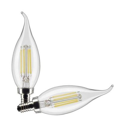 Satco 21842 - 4CA10/LED/950/CL/120V/E12/2CD DECORATIVE (S21842) Candle Tip LED Light Bulb