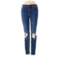 Free People Jeans - Low Rise Skinny Leg Denim: Blue Bottoms - Women's Size 26 - Dark Wash