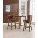 Bar Stools Set of 2 Counter Height Chairs with Footrest for Kitchen, Dining Room 360 Degree Swivel Chair