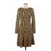 H&M Casual Dress: Brown Dresses - Women's Size Medium