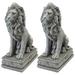 Design Toscano Fouquet Royal Palace Sentinel Lion Statue: Set of Two