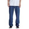 Straight-Jeans DC SHOES "Worker", Herren, Gr. 33(M/L) / Länge 34(L), Länge 34, blau (indigo schwarz), 80% Baumwolle, 20% Baumwolle, Jeans