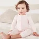 Organic Cotton Foil Star Zip-Up Sleepsuit (0–24mths), Rosebud Pink, 3-6M