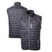 Men's Cutter & Buck Black Big 12 Gear Rainier PrimaLoft Eco Insulated Printed Full-Zip Puffer Vest
