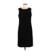 Lennie For Nina Leonard Casual Dress - Sheath Crew Neck Sleeveless: Black Print Dresses - Women's Size 10