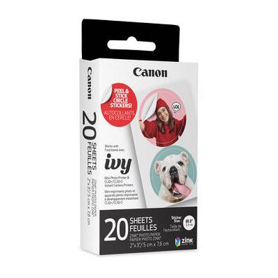 Canon ZINK Pre-Cut Circle Sticker Paper Pack (20 Sheets) 4967C001