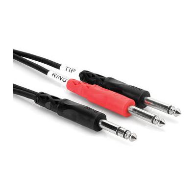 Hosa Technology Stereo 1/4" Male to 2 Mono 1/4" Male Y-Cable - 6.5' STP-202