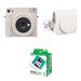 FUJIFILM INSTAX SQUARE SQ1 Instant Film Camera with Case and Film Kit (Chalk White) 16670522