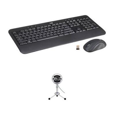 Logitech MK540 Advanced Wireless Mouse and Keyboard Bundle with Blue Snowball USB Co 920-008671