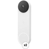 Google Video Doorbell (Battery, White, 2-Pack) GA01318-US