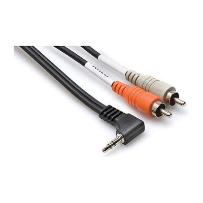 Hosa Technology Stereo Mini (3.5mm) Angled Male to 2 RCA Male Y-Cable - 6' CMR-206R