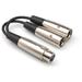 Hosa Technology YXM-101.5 XLR Female to Dual XLR Male Audio Y-Cable (18") YXM-101.5