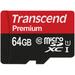 Transcend 64GB Premium microSDXC UHS-I Memory Card with SD Adapter TS64GUSDU1