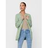 Strickjacke ONLY "ONLLESLY L/S OPEN CARDIGAN KNT NOOS", Damen, Gr. XS (34), grün (basil detail with melange), Strick, Obermaterial: 50% Viskose, 27% Polyamid, 23% Polyester, meliert, modisch, regular fit Po-bedeckend, V-Ausschnitt, Langarm,...