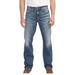 Silver Jeans Men's Zac Relaxed Fit Straight Leg Jean (Size 40-32) Medium Rinse, Cotton,Elastine,Polyester