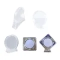 Boîte à pièces ronde transparente avec support stockage de capsules support de collection