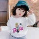 Barbies Children's Sweatshirt Kawaii Baby Pullover Fashion Anime Cartoons Casual Clothes Girl Boy