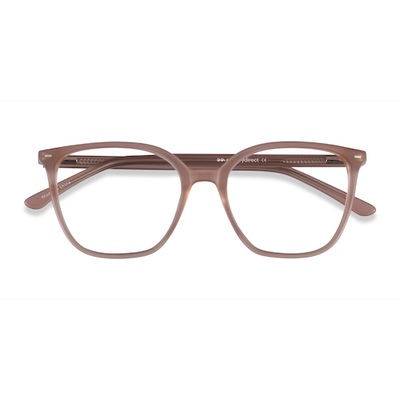 Female s square Clear Brown Acetate Prescription eyeglasses - Eyebuydirect s Carola