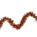 50' Orange and Black Halloween Tinsel Garland - Unlit