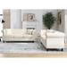 2-Piece Chesterfield Sofa Sets Velvet Upholstered 3-Seater Sofa with Nailhead Trim and Button Tufted Back for Living Room