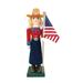 14" Patriotic Cowgirl with American Flag Christmas Nutcracker