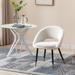 Wool Dining Chairs Ergonomic Accent Chair Modern Side Chairs Arms Chairs with Metal Legs for Living Room