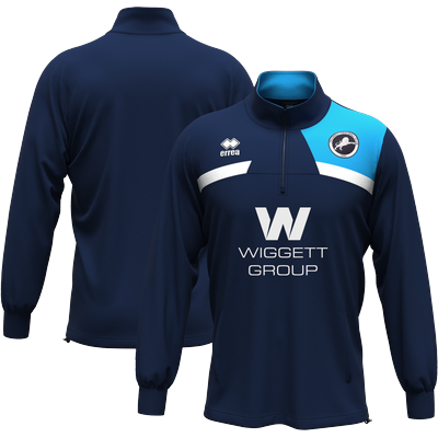 Millwall Errea Staff Training Midlayer-Oberteil – Marineblau Image
