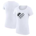 Women's G-III 4Her by Carl Banks White Las Vegas Raiders Heart Graphic Fitted T-Shirt