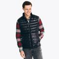 Nautica Men's Sustainably Crafted Reversible Mixed Media Quilted Vest True Black, L