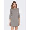 Jerseykleid ONLY "ONLBRILLIANT 3/4 CHECK DRESS", Damen, Gr. XS (34), N-Gr, schwarz (schwarz aop:br), Jersey, Obermaterial: 97% Polyester, 3% Elasthan, kariert, casual, ca. Mitte Oberschenkel, Rundhals, 3/4-Ärmel, Kleider, mit Reißverschluss im Rücken