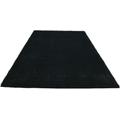 Hochflor-Teppich MY HOME "Amina" Teppiche Gr. B/L: 80 cm x 150 cm, 43 mm, 1 St., schwarz Esszimmerteppiche Shaggy in Uni-Farben, einfarbig, leicht glänzend, besonders weich