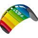 HQ Kites 2.2m Symphony Beach III Rainbow R2F, Multi-coloured, 73.66 x 220.98 x 5.08 cm, 11768450