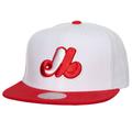 Men's Mitchell & Ness White/Red Montreal Expos Hometown Snapback Hat